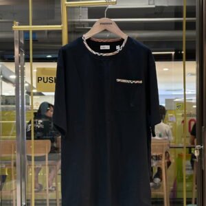 BURBERRY Check Trim Cotton T-Shirt