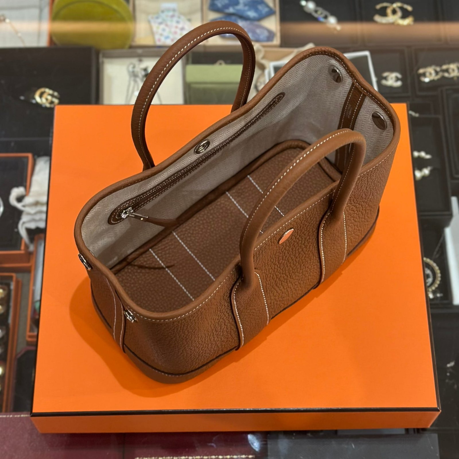 HERMES Mini Garden Party Neo 23 Bag Gold (3)