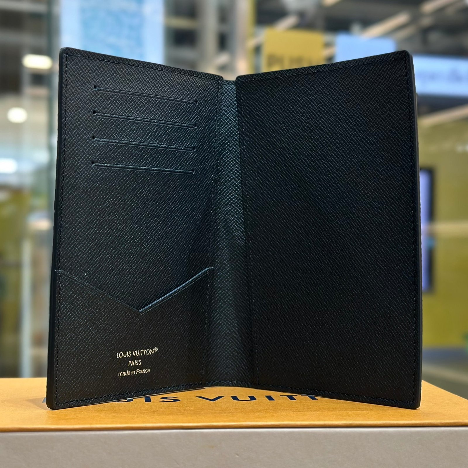 LOUIS VUITTON Monogram Eclipse Passport Cover (2)
