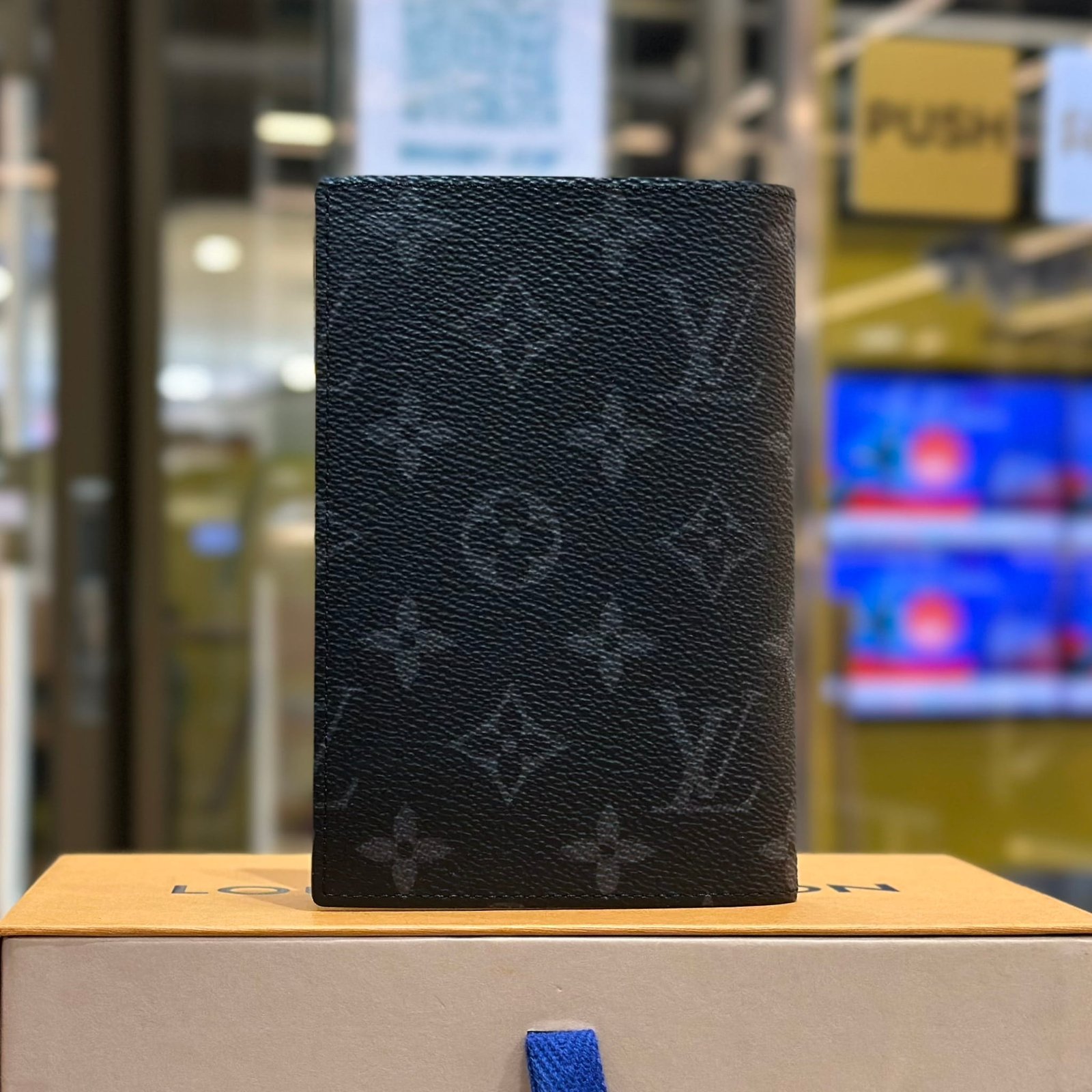 LOUIS VUITTON Monogram Eclipse Passport Cover (3)