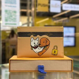 LOUIS VUITTON Monogram Pets Double Card Holder