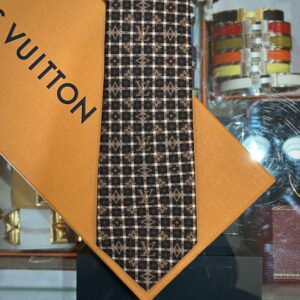 LOUIS VUITTON Monogram Windowpane Tie
