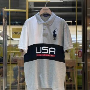 POLO RALPH LAUREN Large Pony Embroidered USA Print Polo Shirt