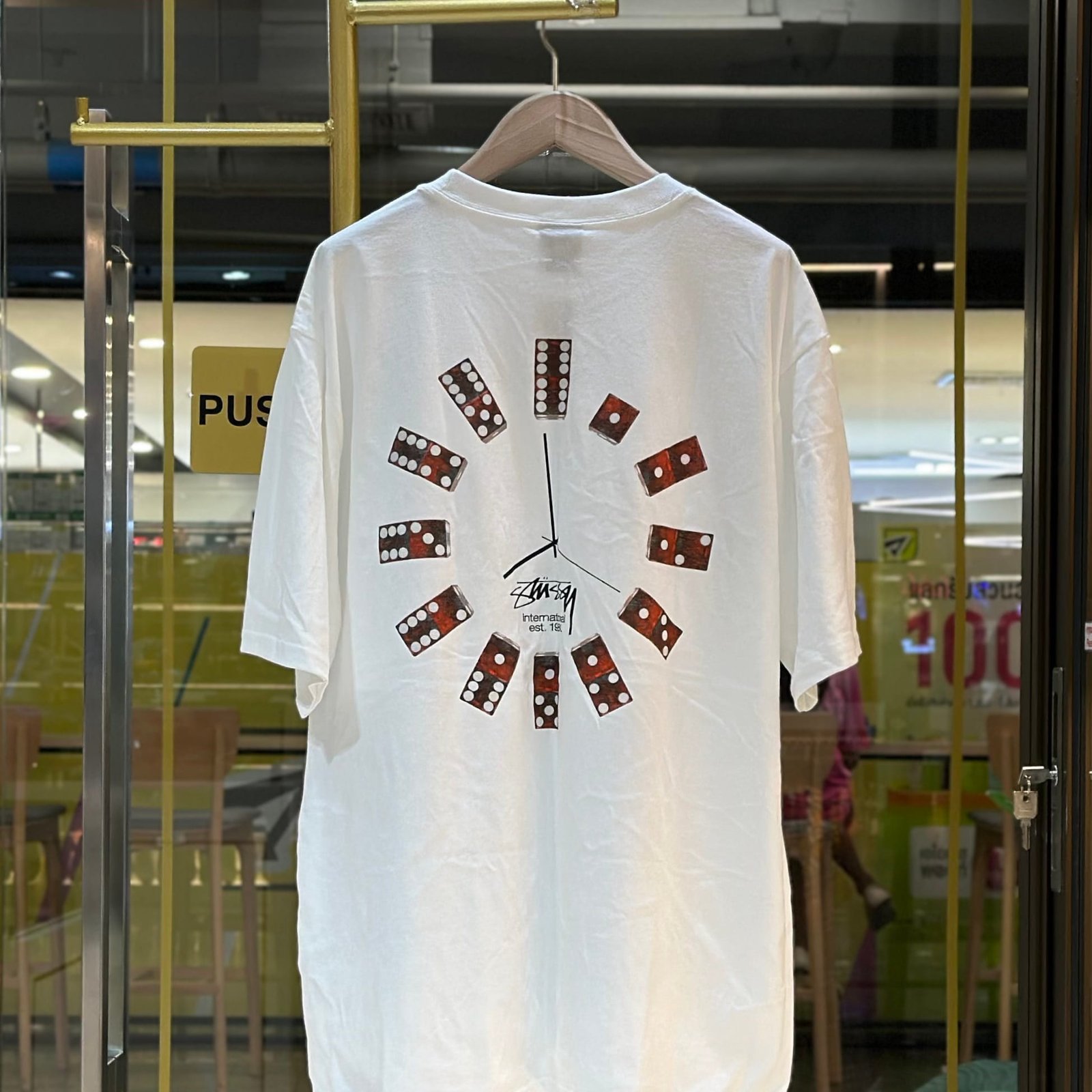 STUSSY Dice Clock T-Shirt White (2)
