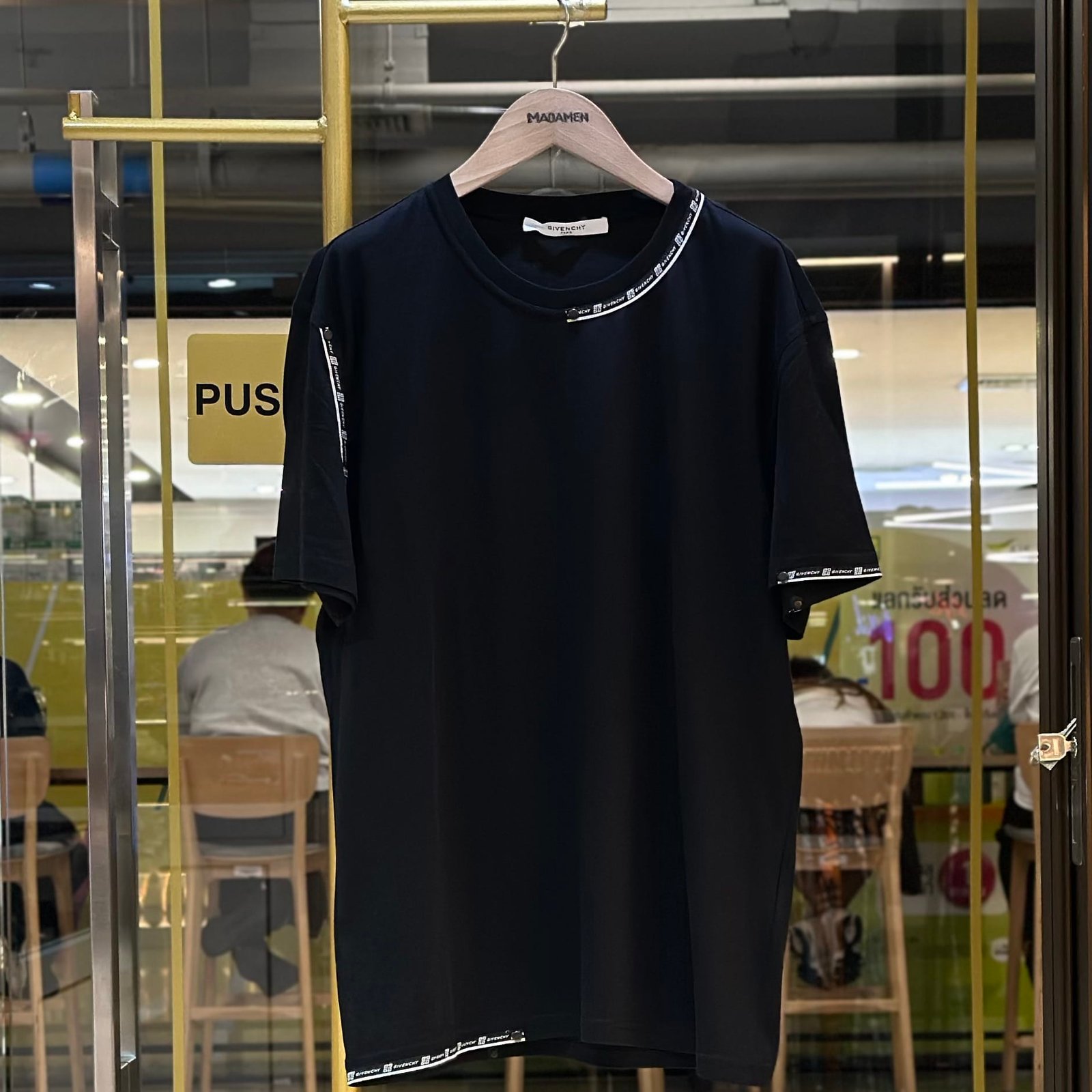 GIVENCHY Logo Strap T-Shirt Black (1)