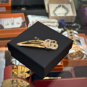 GUCCI Crystal Double G Hair Clip